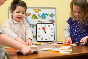 Kids using Time Timer for managing their play schedule