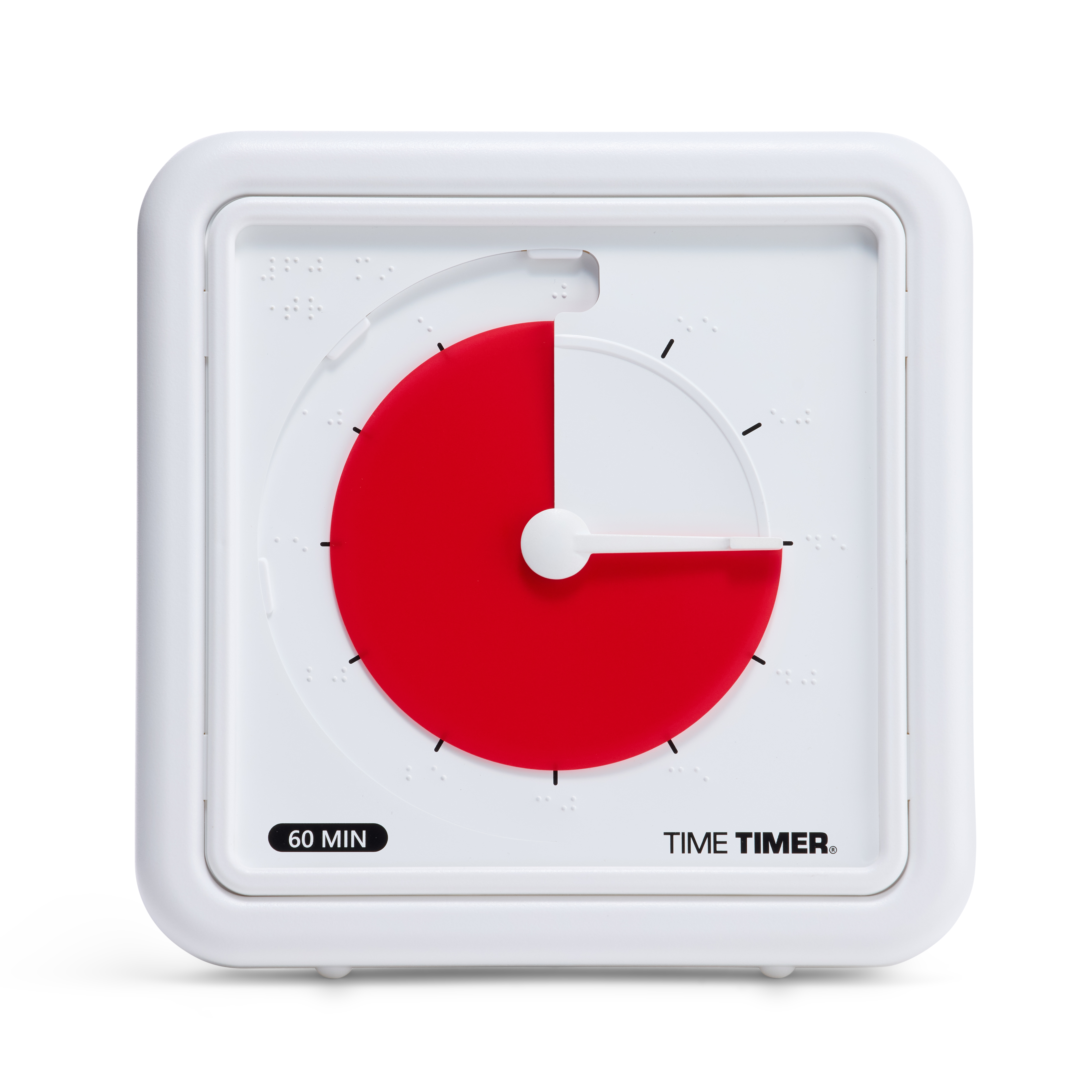 Time Timer® BRAILLE 8" with the red disk