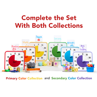 Time Timer® Original 8” - Learning Center Classroom Set  of both primary and secondary color collection 